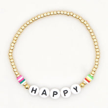 Load image into Gallery viewer, Bracelets LOVE Letter Heishi Vinyl Bracelet For Women Bohemian Femme Jewelry Gold Color Beads High Quality Armband