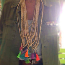 Load image into Gallery viewer, Bohemian Style Tassel Necklace Wooden Beads Retro Long