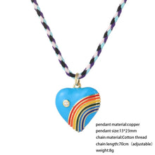 Load image into Gallery viewer, Rainbow Heart Love Boho Pendant