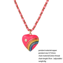 Load image into Gallery viewer, Rainbow Heart Love Boho Pendant