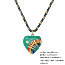 Load image into Gallery viewer, Rainbow Heart Love Boho Pendant