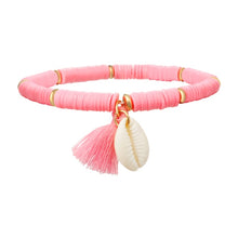 Load image into Gallery viewer, Colorful Tassel Shell Charms Bracelet for Women Rubber