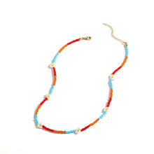 Load image into Gallery viewer, Bohemia Colorful Daisy Seed Beads Handmade Necklace for Women Fashion Imitation Pearl Clavicle Chokers Collar Jewelry Gift