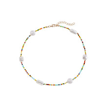 Load image into Gallery viewer, Bohemia Colorful Daisy Seed Beads Handmade Necklace for Women Fashion Imitation Pearl Clavicle Chokers Collar Jewelry Gift