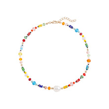 Load image into Gallery viewer, Bohemia Colorful Daisy Seed Beads Handmade Necklace for Women Fashion Imitation Pearl Clavicle Chokers Collar Jewelry Gift