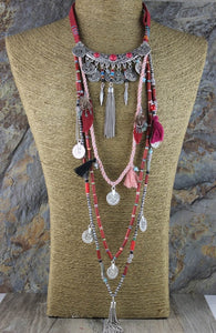 Gypsy Statement Vintage Long Necklace Ethnic jewelry