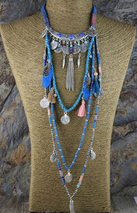 Gypsy Statement Vintage Long Necklace Ethnic jewelry