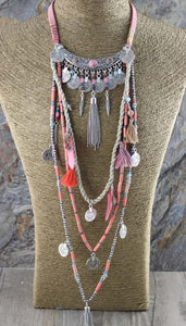 Gypsy Statement Vintage Long Necklace Ethnic jewelry