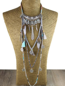 Gypsy Statement Vintage Long Necklace Ethnic jewelry