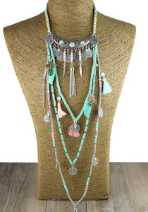 Gypsy Statement Vintage Long Necklace Ethnic jewelry