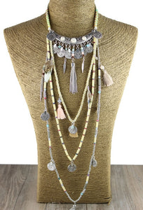 Gypsy Statement Vintage Long Necklace Ethnic jewelry