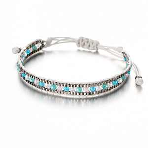 Bohemian Crystal Beads Friendship Braided Rope Bracelets