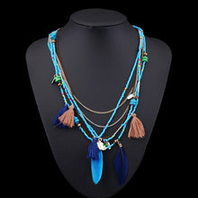 Load image into Gallery viewer, Find Me 2019 Fashion Boho Multilayer Woven Long tassel Statement Necklace Pendants Ethnic collar Choker Necklace Women Jewelry - BohoPlace 