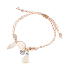 Load image into Gallery viewer, Ankle bracelets for women handmade shell /crystal BOHO - BohoPlace 