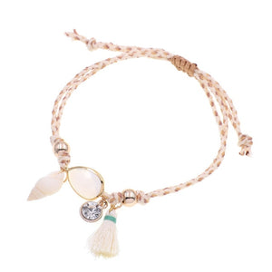 Ankle bracelets for women handmade shell /crystal BOHO - BohoPlace 