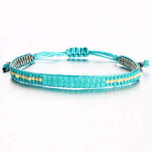 Bohemian Crystal Beads Friendship Braided Rope Bracelets